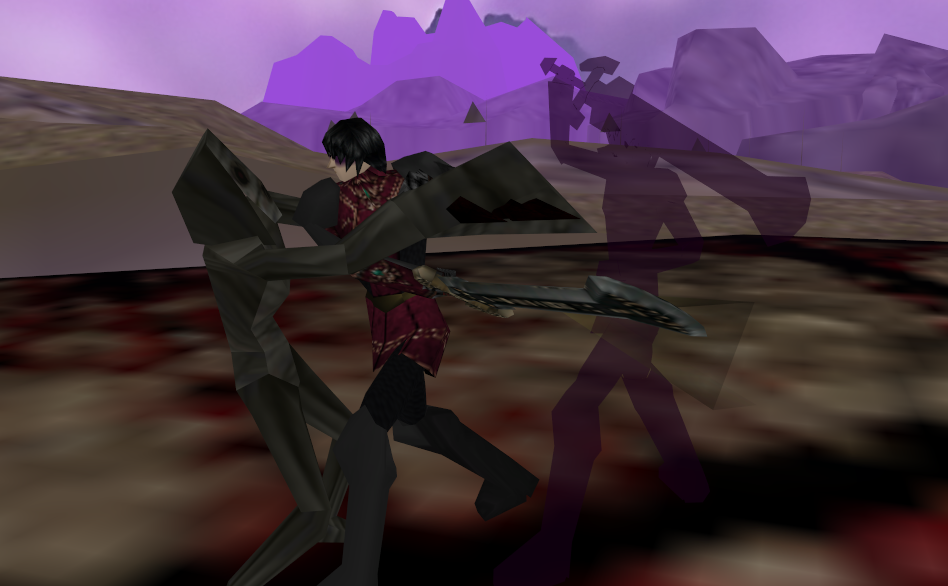 Player attacking a Redead with sword, afterimage visible