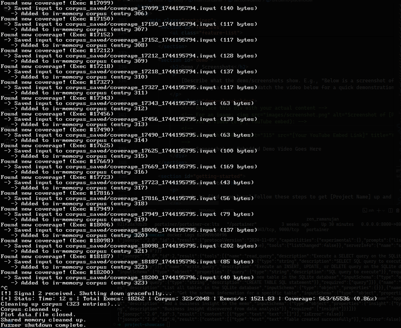 Screenshot of [Project Name] in action