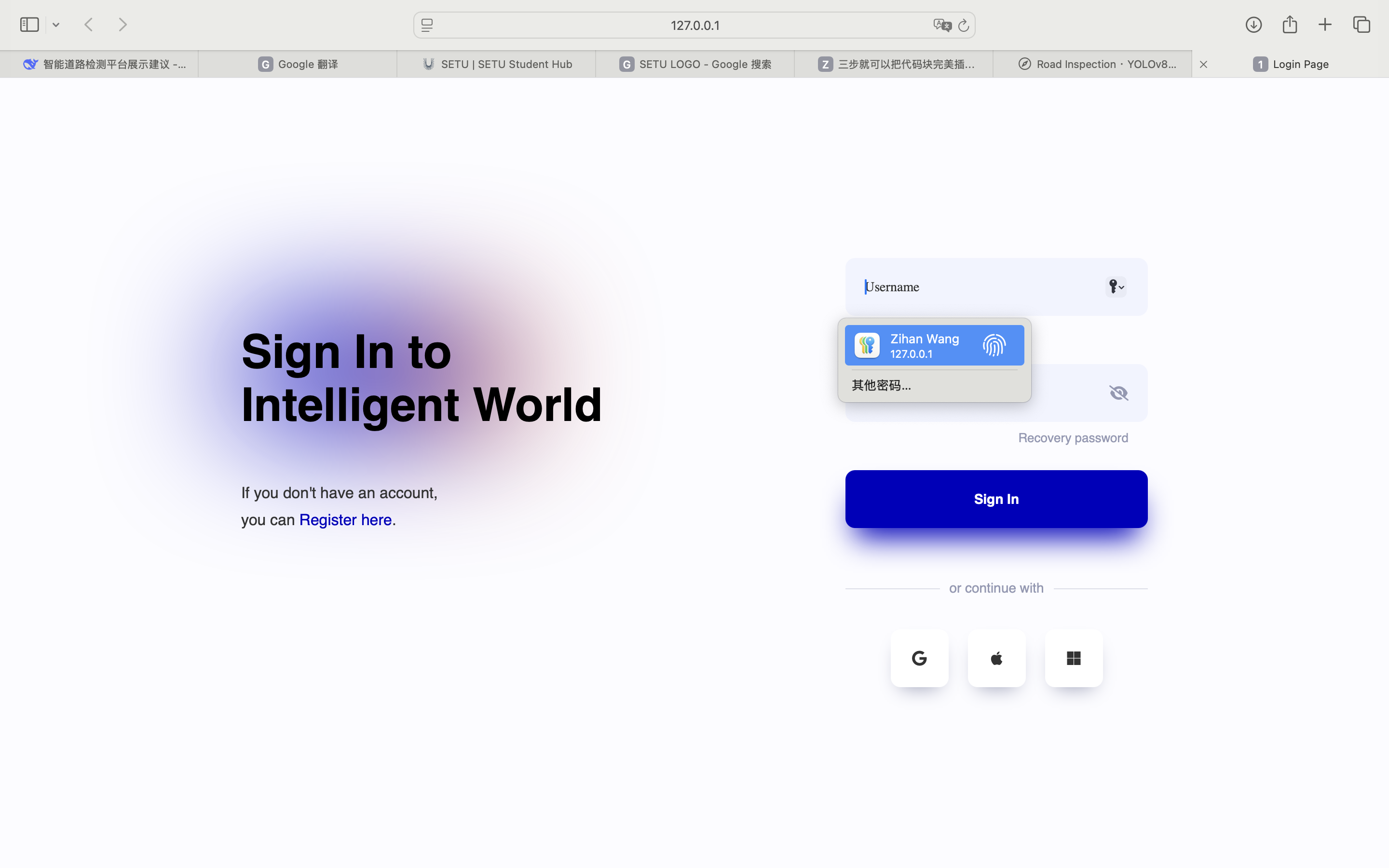 Login / Register