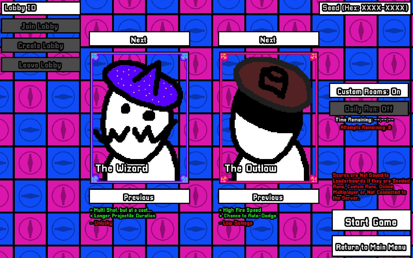 Character Select Screenshot