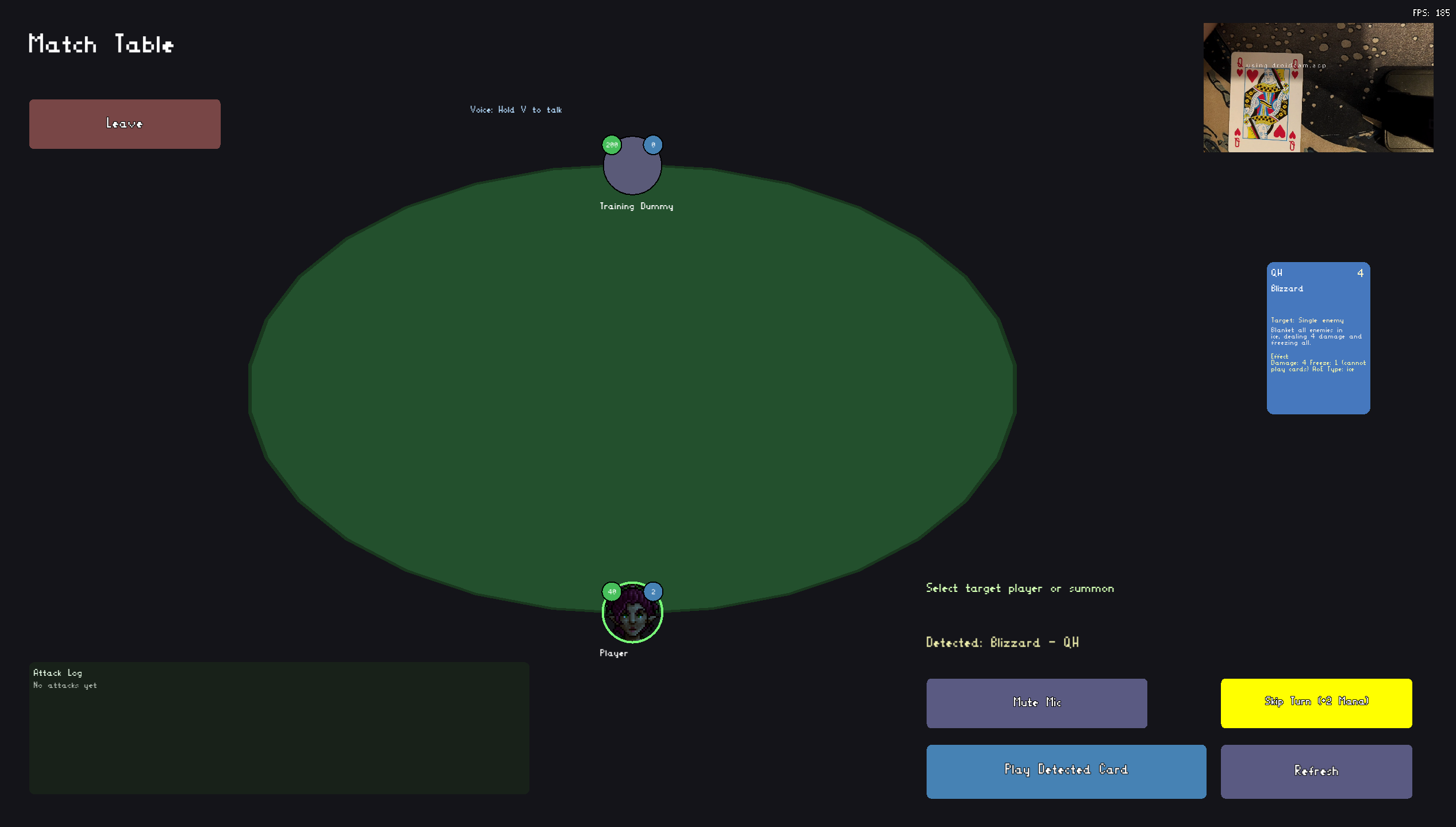 Multiplayer table with live detection