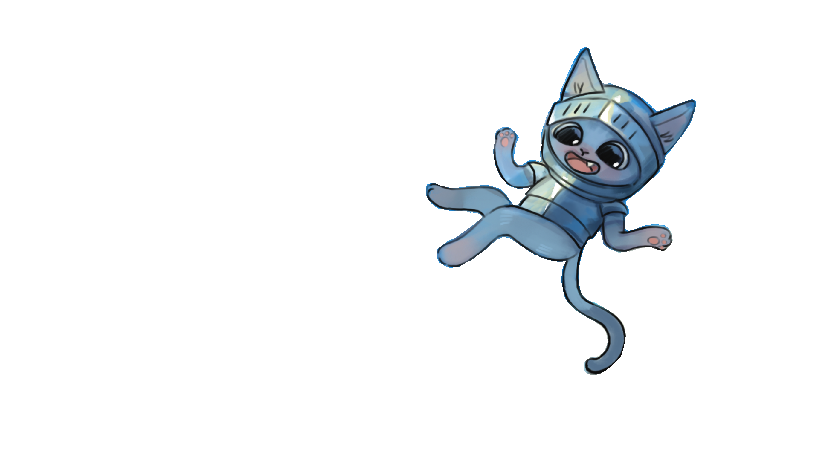 BackTrack cat knight character