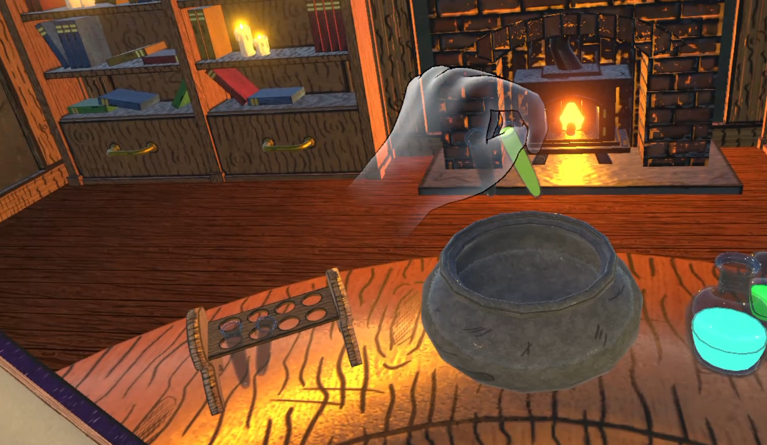 Potion brewing screenshot from Potion Commotion