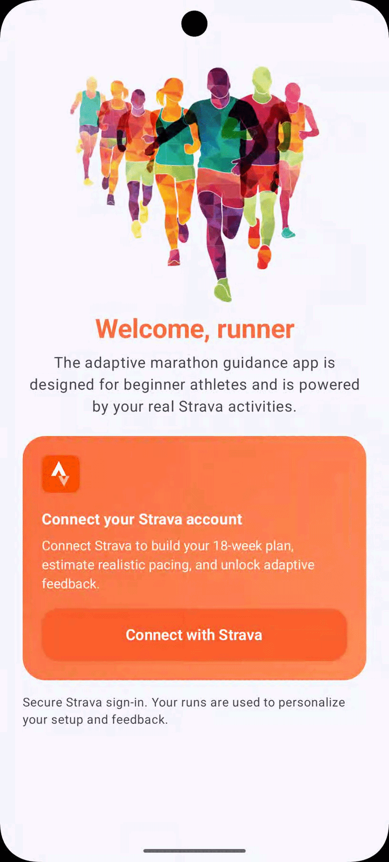 Login screen