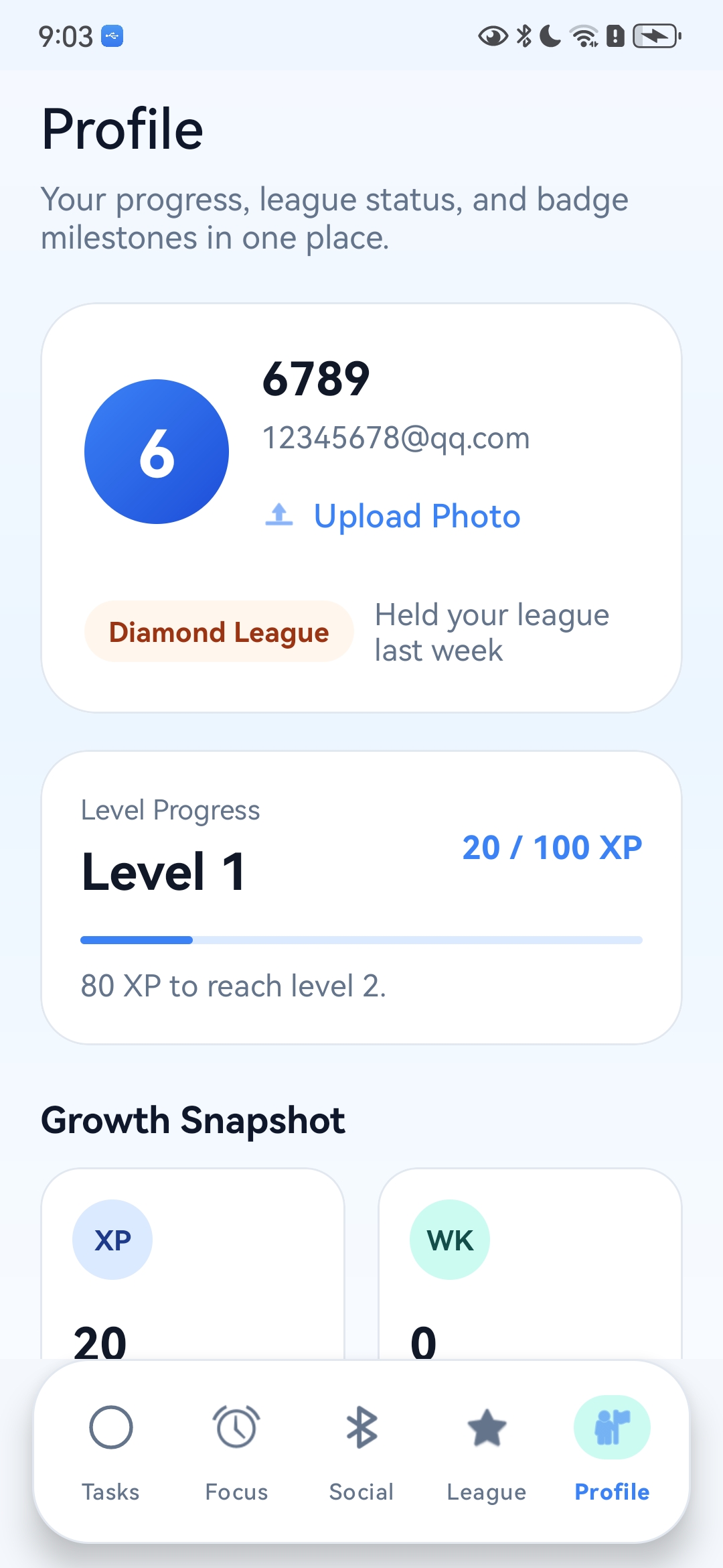 Meet & Merit profile screen